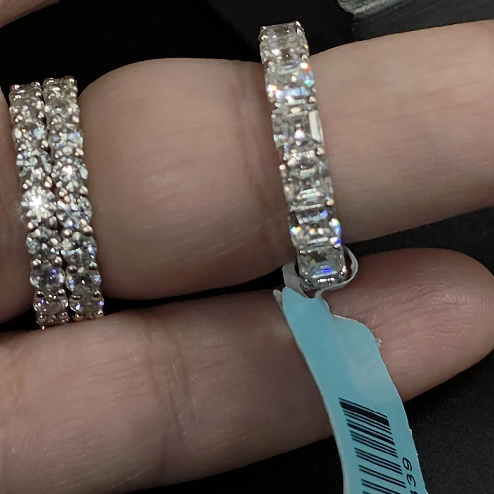 💎 Moissanite Eternity Band – Sterling Silver | 6.62 CTW 💎 - Picture 4 of 6